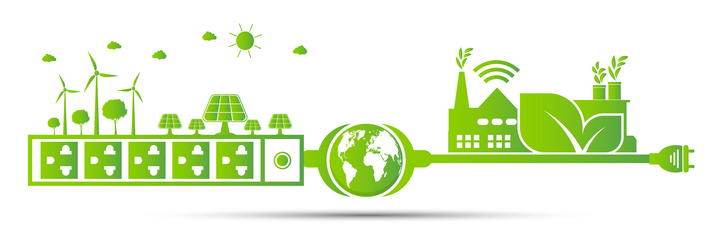 您提供绿色清洁能源插座绿色地球环保发电厂图片免抠素材免费下载服务